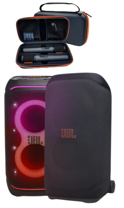 Комплект-  PartyBox 320 + 
Microphone Set + 
Чехол для микрофонов + 
Partycover Чехол