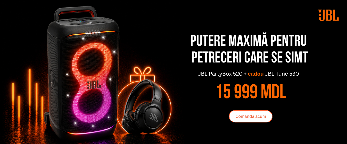 Magazin oficial JBL în Moldova. Boxe, căști și audio original JBL