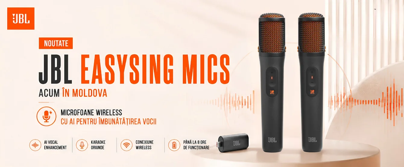 Magazin oficial JBL în Moldova. Boxe, căști și audio original JBL